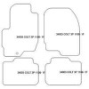 Alfombrillas de terciopelo para Mitsubishi Colt (Z30) 5 porte 11.2008-2012 MTM