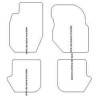 Alfombrillas de terciopelo para Toyota RAV4 II (XA20) 3 porte 2000-01.2006 MTM