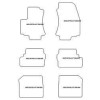 Alfombrillas de terciopelo para Opel Zafira A 7 posti 1999-04.2005 MTM