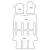 Alfombrillas de terciopelo para Mercedes V-Class (W447) / EQV 300 (electric) bus 10.2014- MTM