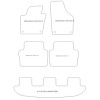 Alfombrilla personalizadas para Volkswagen Sharan II 7 posti 09.2010-03.2022 MTM
