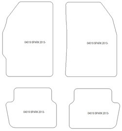 Alfombrillas para Chevrolet Spark (M300) 02.2010-2015 MTM One