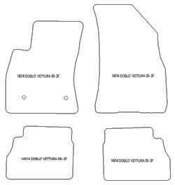 Alfombrillas para Fiat Doblo II 2010-2022 MTM One