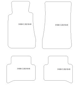 Alfombrillas para Mercedes Clase C (W202) 1993-2000 MTM One