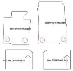 Alfombrillas para Mini Countryman I (R60) 09.2010-01.2017 MTM One