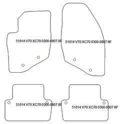 Alfombrillas para Volvo V70 II / XC70 I 2000-2007 MTM One