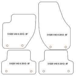 Alfombrillas para Volvo V40 II / V40 Cross Country 07.2012-07.2019 MTM One