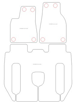 Alfombrillas para Tesla Model X 6 asientos (with central console) 2016- MTM One