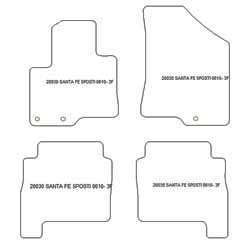 Alfombrillas para Hyundai Santa Fe II (CRD) 5 asientos 06.2010-10.2012 MTM Plus