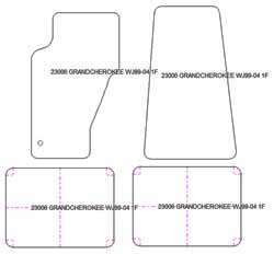 Alfombrillas para Jeep Grand Cherokee II (WJ) 1999-2004 MTM Plus