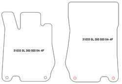 Alfombrillas para Mercedes SL 350 2001-2012 MTM Plus