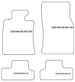 Alfombrillas para Mini Mini (R56 &R58) 11.2006-02.2014 MTM Plus