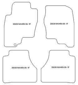 Tappetini per Nissan Navara (D40) 07.2005-2010 MTM Plus