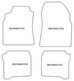 Alfombrillas para Nissan Primera (P-12) 01.2002-2008 MTM Plus