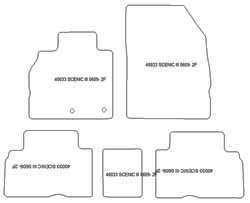 Alfombrillas para Renault Scenic III 04.2009-11.2016 MTM Plus