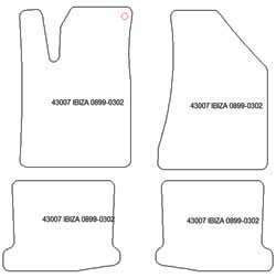 Alfombrillas para Seat Cordoba I (6K) 1999-2002 MTM Plus