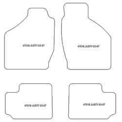 Alfombrillas para Subaru Justy III 09.2003-08.2007 MTM Plus
