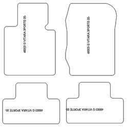 Alfombrillas para Suzuki Grand Vitara II 3 puertas 2005-2015 MTM Plus