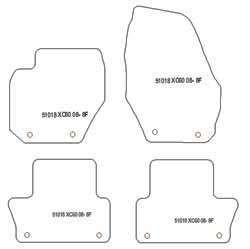 Alfombrillas para Volvo XC60 I 10.2008-07.2017 MTM Plus