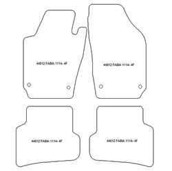 Alfombrillas para Skoda Fabia III (NJ) Hatchback 11.2014-08.2021 MTM Plus