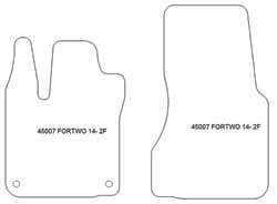 Alfombrillas para Smart Fortwo III (tambien EQ) 2014- MTM Plus