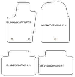 Alfombrillas para Jeep Grand Cherokee IV (WK2) 10.2010-2023 MTM Plus