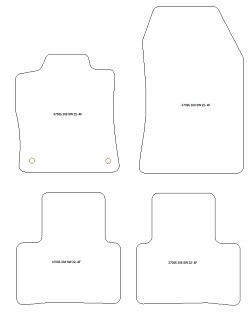 Alfombrillas para Peugeot 308 III (P51) station wagon (tambien Plug-in Hybrid) 12.2021- MTM Plus