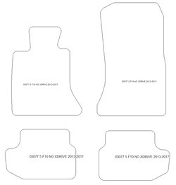 Alfombrillas para BMW Serie 5 (F10) 2013-2017 MTM Plus