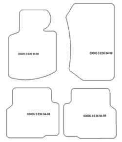 Alfombrillas para BMW Serie 3 (E36) 1990-1999 MTM Top