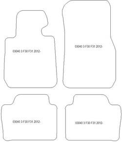 Alfombrillas para BMW Serie 3 (F31) Touring 12.2012-02.2019 MTM Top