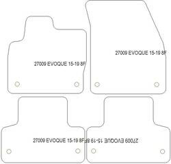 Alfombrillas para Land Rover Range Rover Evoque I 2011-03.2019 MTM Top