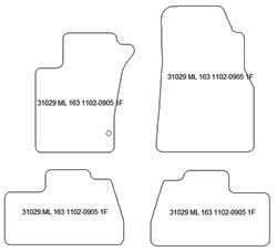 Alfombrillas para Mercedes Clase M (W163) / ML 1998-07.2005 MTM Top