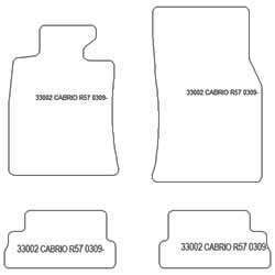 Alfombrillas para Mini Cabrio (R57) 03.2009-2016 MTM Top