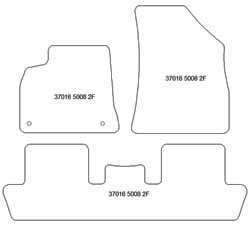 Alfombrillas para Peugeot 5008 I 5 asientos 05.2009-06.2017 MTM Top