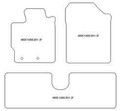 Alfombrillas para Toyota Yaris III 09.2011-08.2020 MTM Top