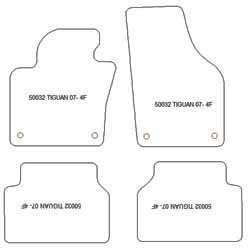 Alfombrillas para Volkswagen Tiguan I 07.2007-04.2016 MTM Top