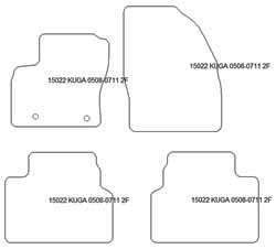 Alfombrillas para Ford Kuga I 05.2008-07.2011 MTM Top