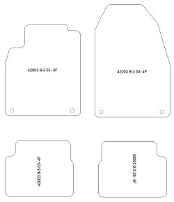 Alfombrillas para Saab 9-3 Cabrio 2002-2014 MTM Top