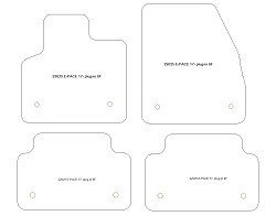 Alfombrillas para Jaguar E-Pace Mild Hybrid / Plug-in Hybrid 2021- MTM Top
