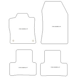 Alfombrillas para Peugeot 308 III (P51) (tambien Plug-in Hybrid) 12.2021- MTM Top